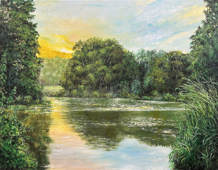 Sundown At The Ponds Edge