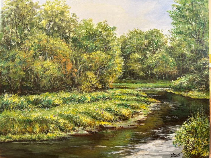 Forest Stream Painting