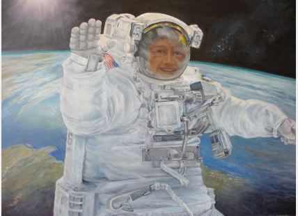 Painted Astronaut In Space