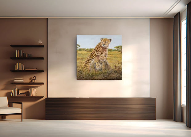Cheetah With Cubs