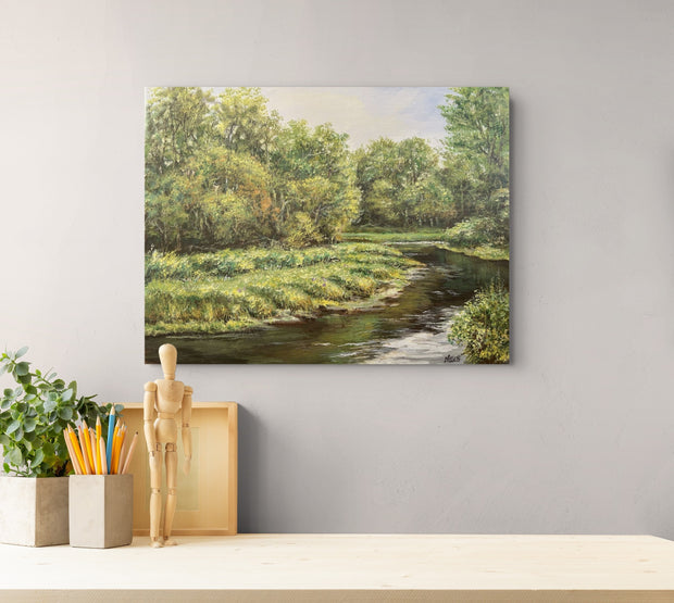 Forest Stream Painting