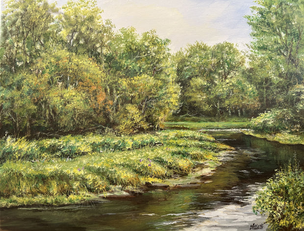 Forest Stream Painting